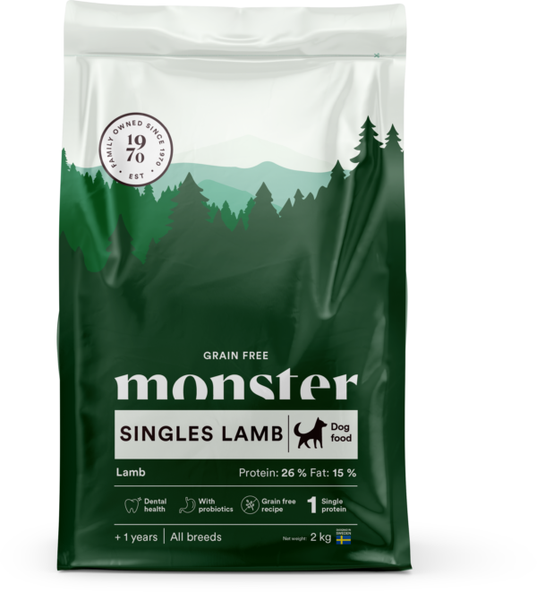 Monster Dog Grain Free Singles Lamb Small Bites 2 kg