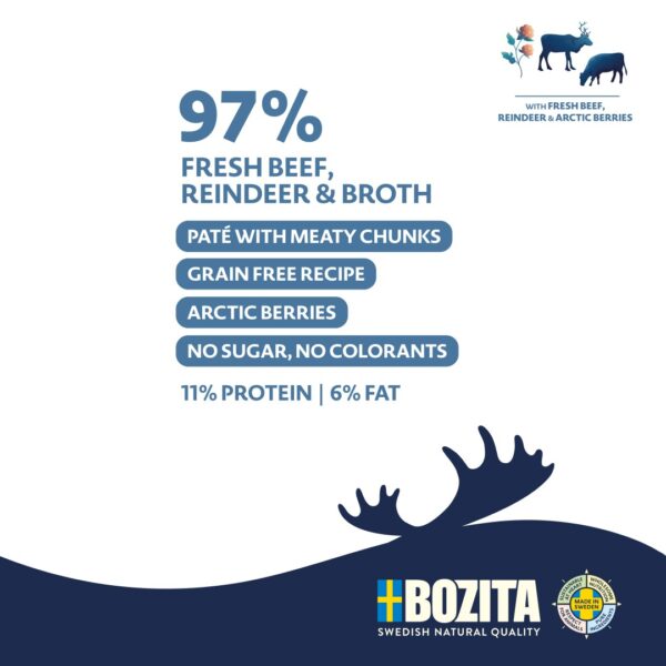 Bozita Purely Tetra paté Beef/Reindeer 370 g - Bild 2