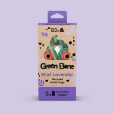 Green Bone hundbajspåsar Wild Lavender 8-pack