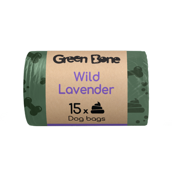 Green Bone hundbajspåsar Wild Lavender 8-pack - Bild 2